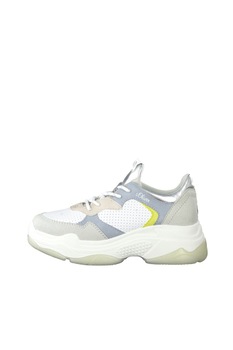 s.Oliver, Pantofi sport cu model colorblock, aspect masiv si garnituri de piele ecologica, Alb/Gri deschis, 36 s.Oliver, Pantofi sport cu model colorblock, aspect masiv si garnituri de piele ecologica, Alb/Gri deschis, 36