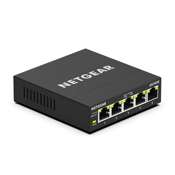 Switch NetGear ProSAFE GS305E, 5 porturi Gigabit Smart Managed Plus, Desktop Switch NetGear ProSAFE GS305E, 5 porturi Gigabit Smart Managed Plus, Desktop