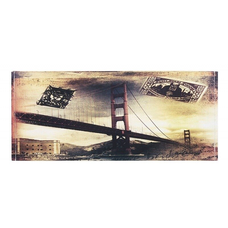 Portbancnota piele ecologica Golden Gate Bridge - SAN FRANCISCO PBA10 Multicolor - BeSpecial 10174, Multicolor, 19,5 X 8,5 cm