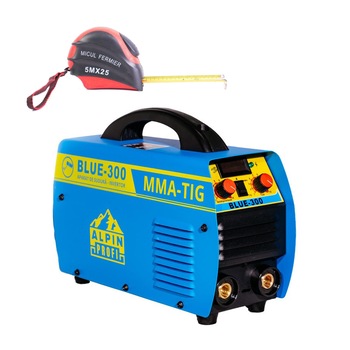 Aparat Sudura MMA Alpin Blue, 300A , Model 2019, Profesional +Ruleta Micul Fermier 5 m Aparat Sudura MMA Alpin Blue, 300A , Model 2019, Profesional +Ruleta Micul Fermier 5 m