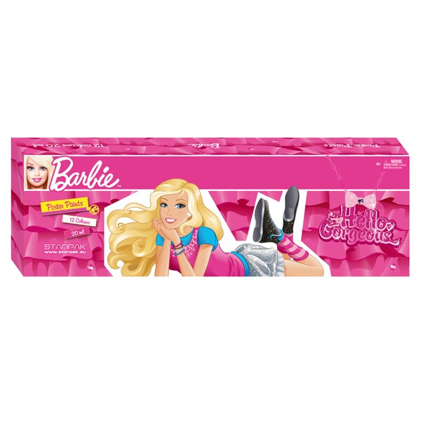 Acuarele - guase Barbie 20 ml, 12 culori/set - STARPAK