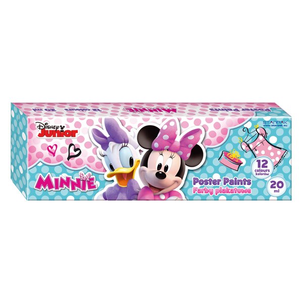 Acuarele - guase Minnie 20 ml, 12 culori/set - STARPAK