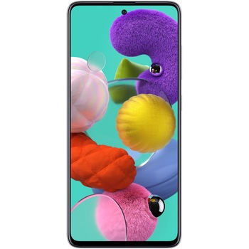Telefon mobil Samsung Galaxy A51, Dual SIM, 128GB, 4GB RAM, 4G, Prism White Telefon mobil Samsung Galaxy A51, Dual SIM, 128GB, 4GB RAM, 4G, Prism White