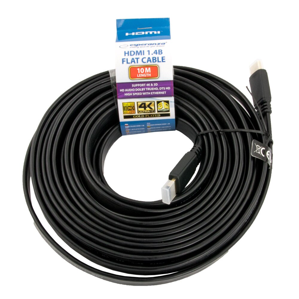 Cablu Esperanza HDMI 1.4B Ethernet 10m EB202, 3D,4K, plat