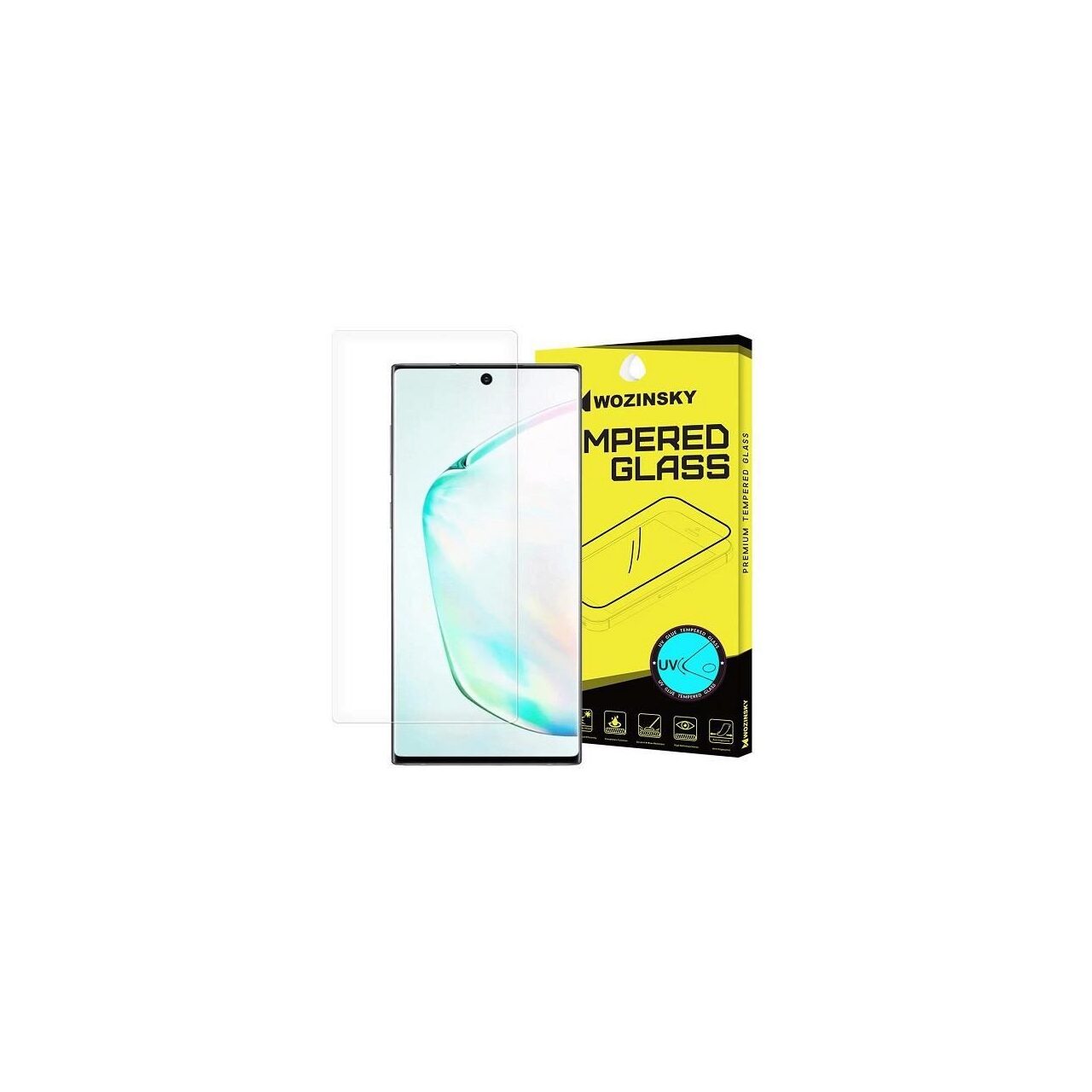 Folie Sticla Samsung Galaxy Note 10 Fara Lampa si Gel UV - Wozinsky UV 5D Transparent