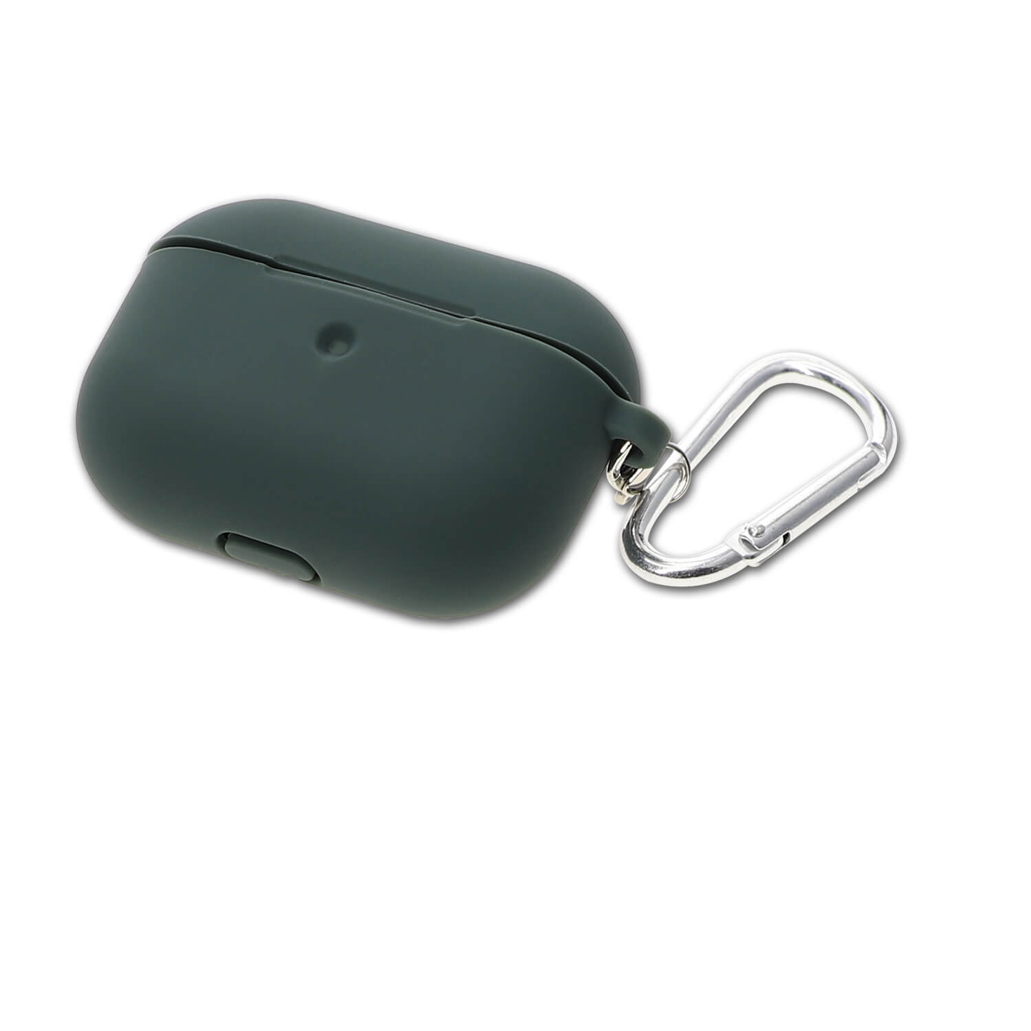 Carcasa din silicon cu carabina pentru Apple Airpods Pro, 4smarts Silicone Case with Carabiner, verde