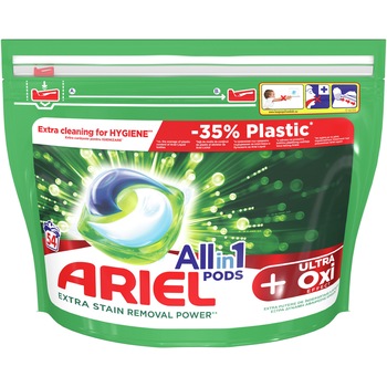 Detergent capsule Ariel All in One PODS Plus Oxi Effect, 54 spalari Detergent capsule Ariel All in One PODS Plus Oxi Effect, 54 spalari