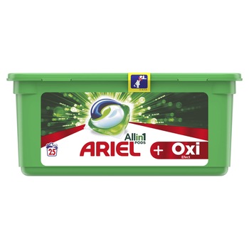Detergent capsule Ariel All in One PODS Plus Oxi Effect, 25 spalari Detergent capsule Ariel All in One PODS Plus Oxi Effect, 25 spalari