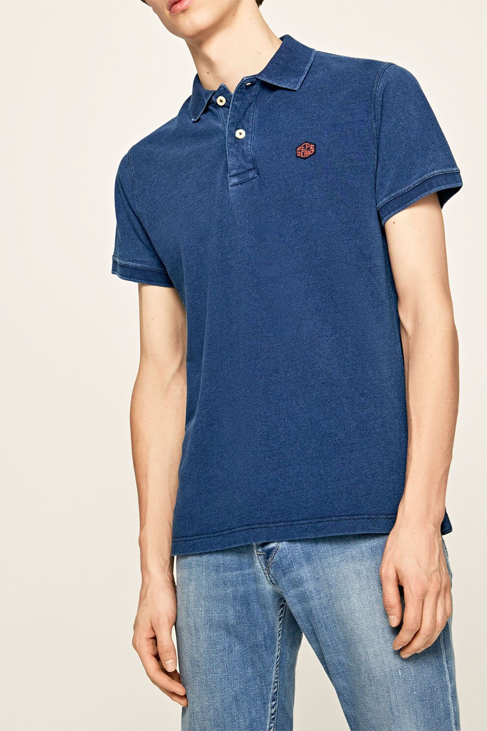 Pepe Jeans London, Tricou polo regular fit Gordon, Albastru inchis, S