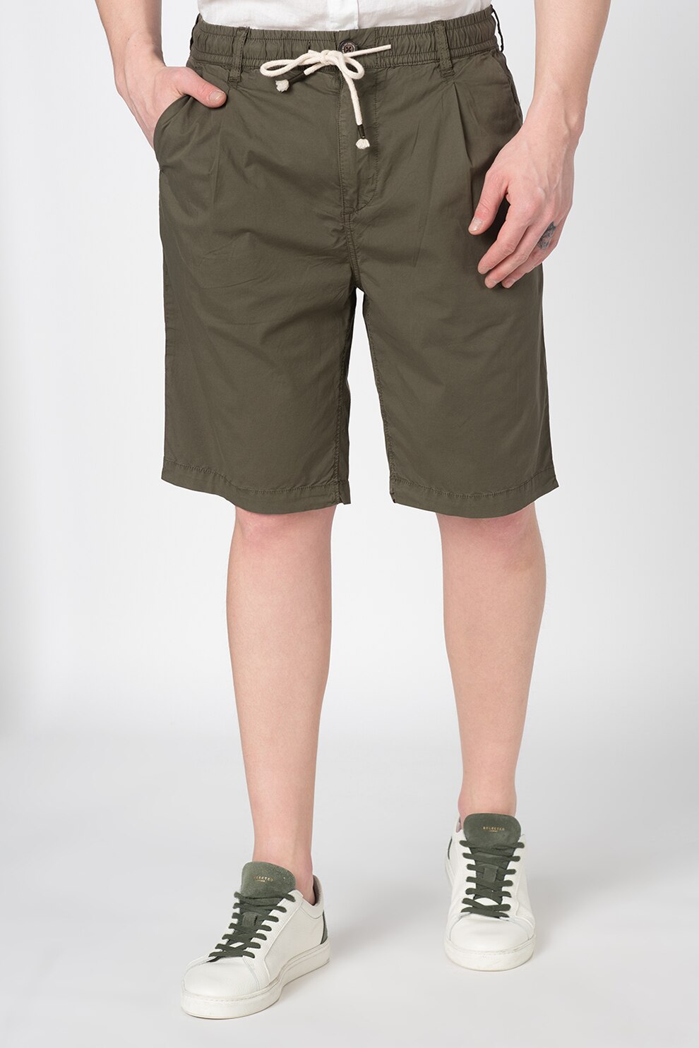 Pepe Jeans London, Bermude relaxed fit Pierce, Verde militar