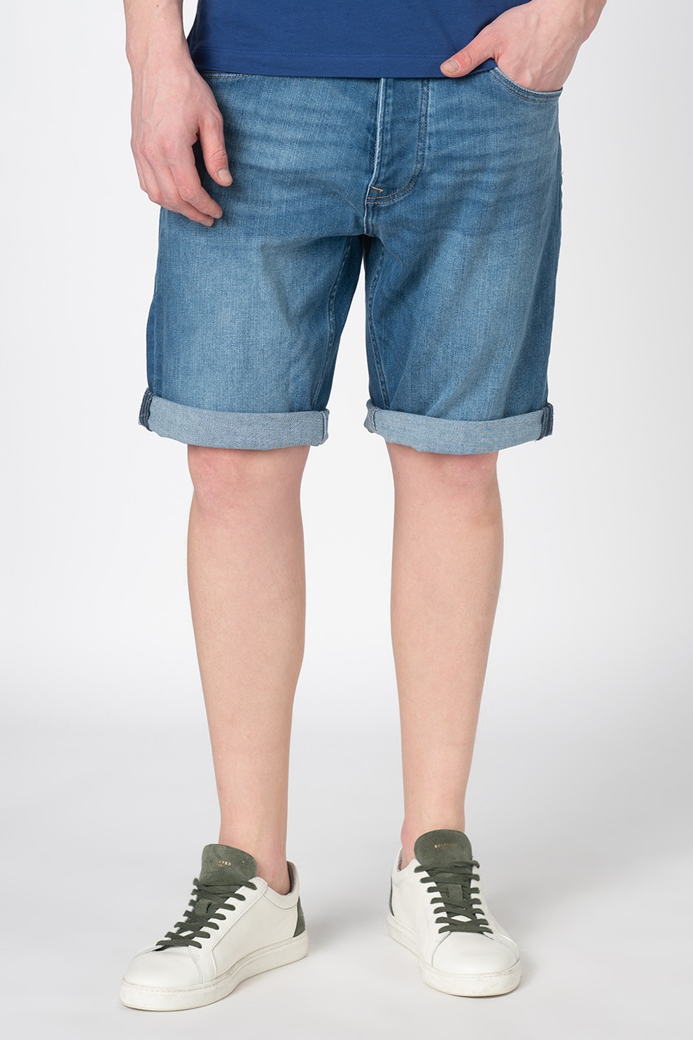 Pepe Jeans London, Pantaloni scurti din denim Callen, Albastru