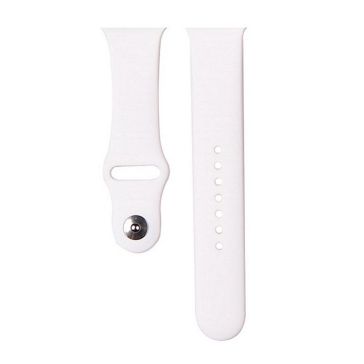 Apple Watch lyukacsos sport szíj - Devia Deluxe Series Sport Band - 42/44/45/49 mm - fehér