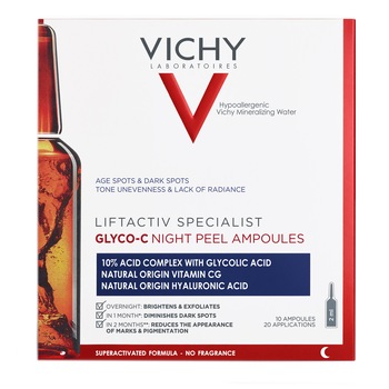 Ser fiole cu efect de peeling Vichy Liftactiv Specialist Glyco-C, 10x 2 ml Ser fiole cu efect de peeling Vichy Liftactiv Specialist Glyco-C, 10x 2 ml