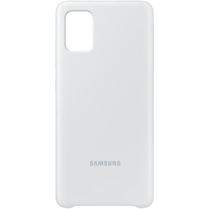 Предпазен калъф Samsung Silicone Cover за Galaxy A51, Силиконов, White