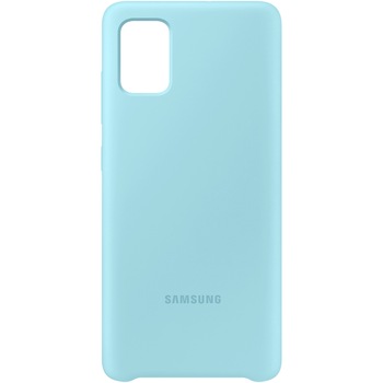 Husa de protectie Samsung Silicone Cover pentru Galaxy A51, silicon, Blue