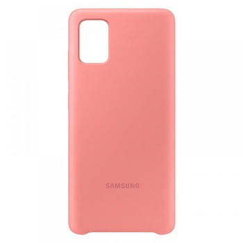 Husa de protectie Samsung Silicone Cover pentru Galaxy A51, silicon, Pink