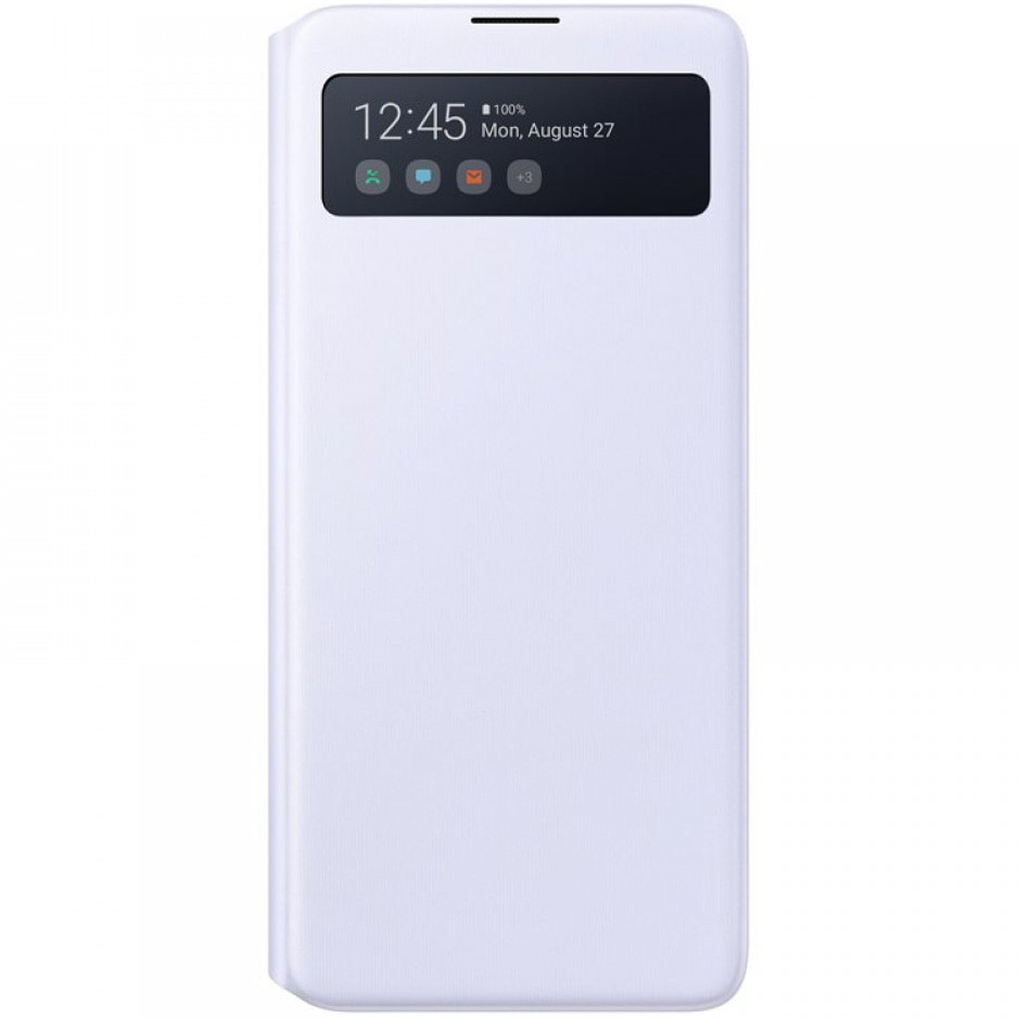 Husa de protectie Samsung S View Wallet Cover pentru Galaxy Note 10 Lite, White