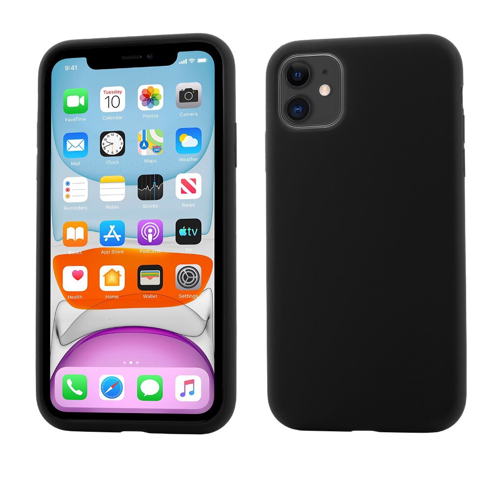 Husa de protectie Vetter pentru iPhone 11, Clip-On Soft Touch Silk Series, Black