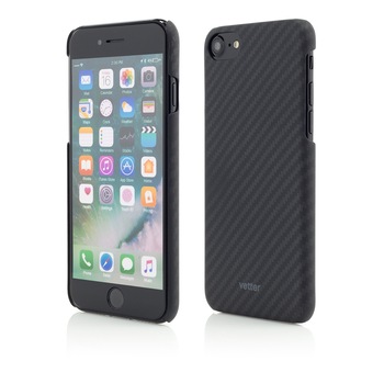 Husa de protectie Vetter pentru iPhone SE 2, 8, 7, Smart Case Carbon Design, Rubber Feel, Black Husa de protectie Vetter pentru iPhone SE 2, 8, 7, Smart Case Carbon Design, Rubber Feel, Black