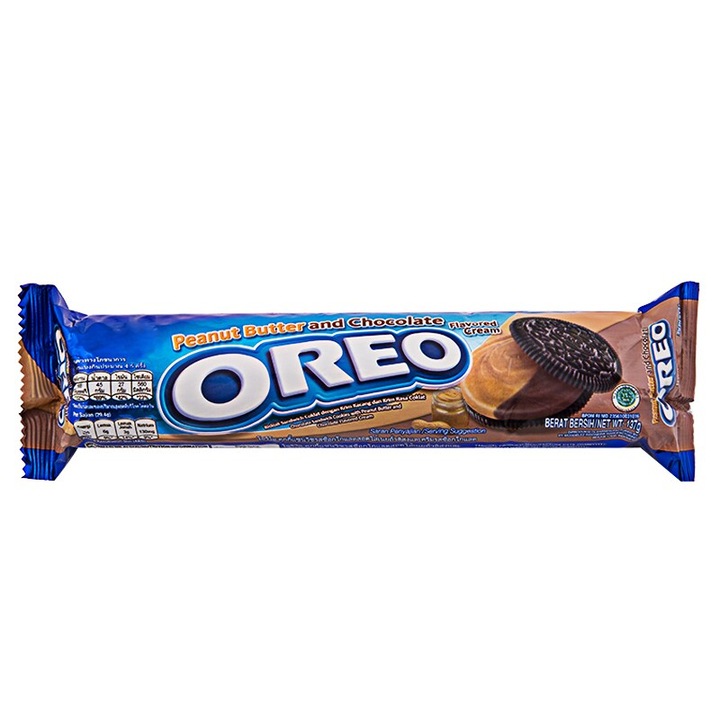 Oreo, Keksz, Mogyoróvajas-Csokis, ízű krémmel, 137G