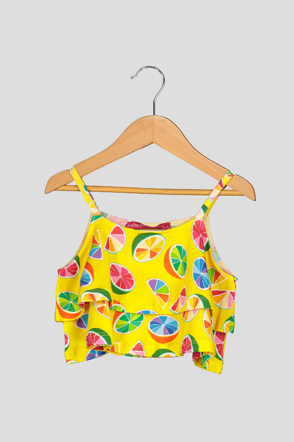 Agatha Ruiz de la Prada, Top cu model cu fructe Tutti Frutti, Galben/Roz/Albastru, 104 CM