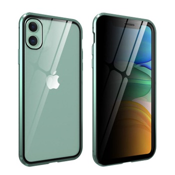 Husa de protectie magnetica GoTech King, pentru Apple iPhone X Max, protectie fata/spate, sticla rezistenta, Verde