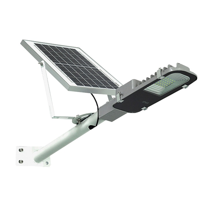 Соларна улична лампа Zolia, 60 W, 60 SMD LED, монтажно рамо и дистанционно управление с множество функции