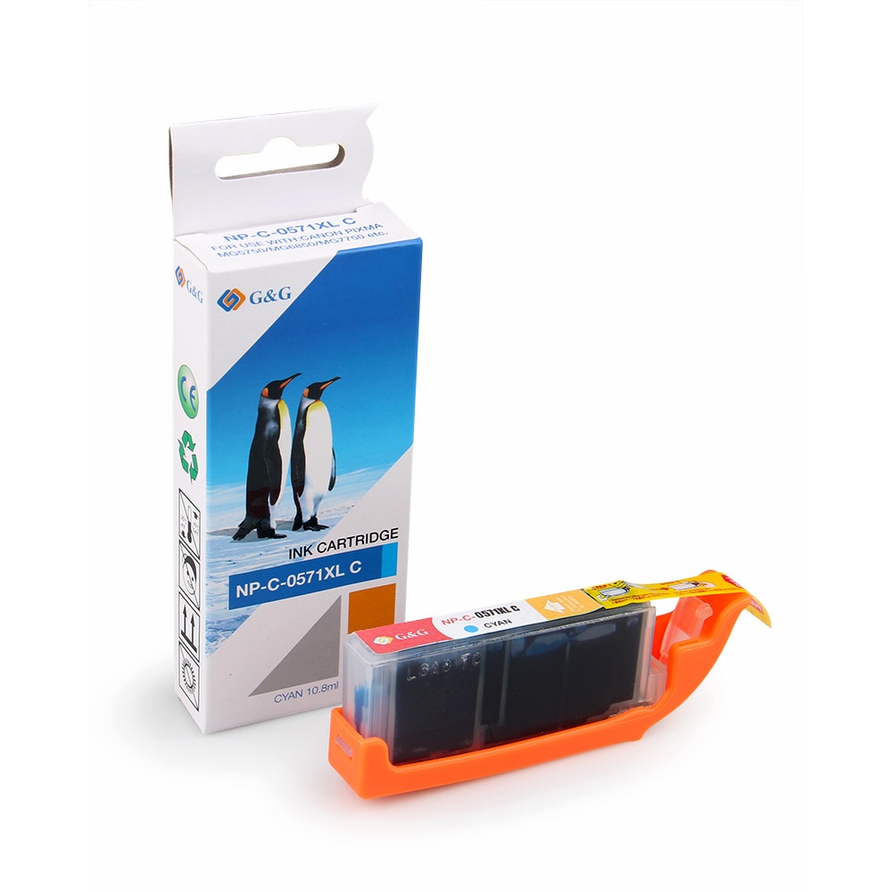 Cartus Cerneala G&G compatibil cu Canon CLI-571XLC, cyan