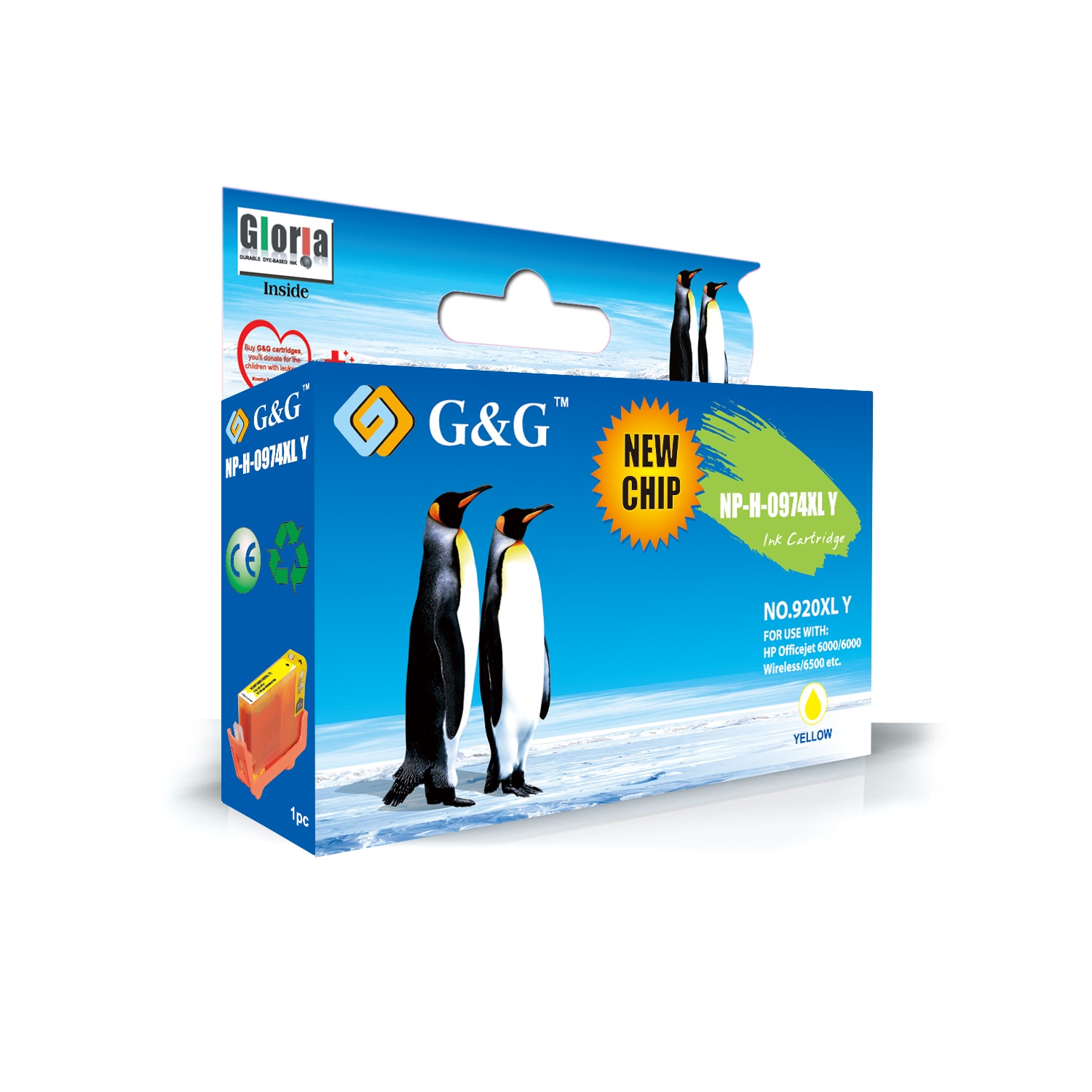Cartus Cerneala G&G compatibil cu HP 920XL, yellow