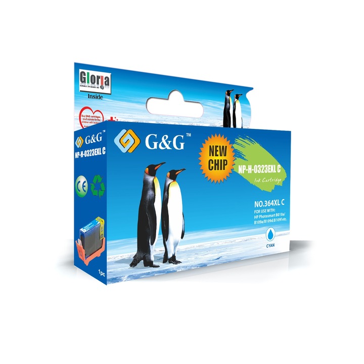 Cartus Cerneala G&G compatibil cu HP 364XL, cyan