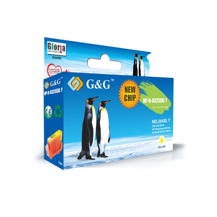 Cartus Cerneala G&G compatibil cu HP 364XL, yellow