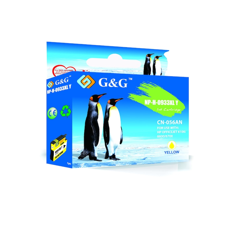 Cartus Cerneala G&G compatibil cu HP 933XL, cyan