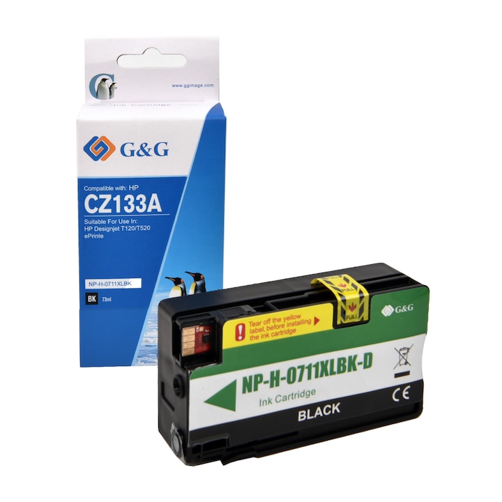 Cartus Cerneala G&G compatibil cu HP NR. 711 (CZ132A), yellow