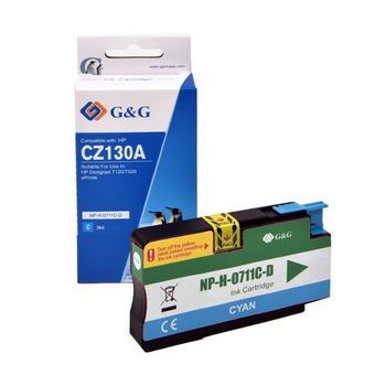 Cartus Cerneala G&G compatibil cu HP NR. 711 (CZ130A), cyan Cartus Cerneala G&G compatibil cu HP NR. 711 (CZ130A), cyan