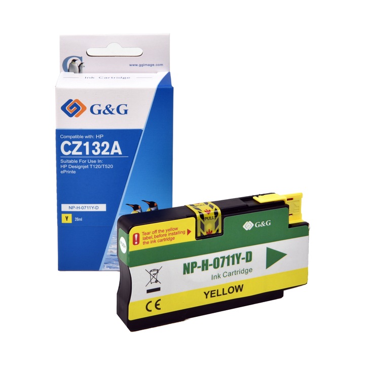 Cartus cerneala G&G compatibil cu Canon Pixma TS6150 CLI-581XXLC, 820 pagini, cyan
