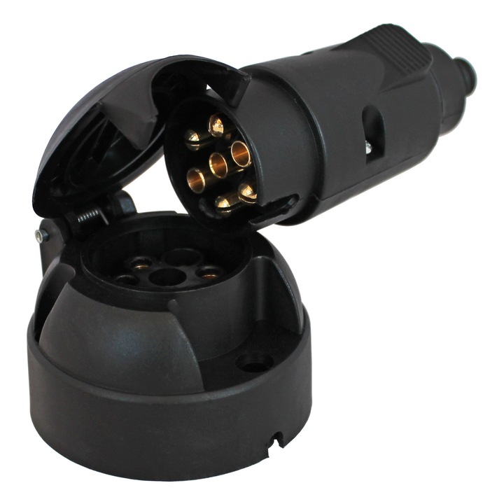 Комплект куплунг, Букса за Ремарке, Теглич, със 7 пина, ПВЦ, PVC, 12V