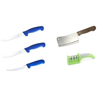 pachet profesional pentru macelarie butcher-5p 3 cutite  1 satar  1 aparat pentru ascutit imagen 55_0_
0