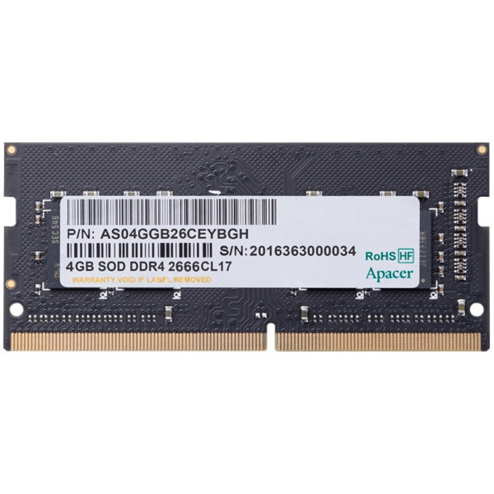 Памет за лаптоп Apacer 4GB Notebook Memory - DDR4 SODIMM 2666MHz ES.04G2V.KNH