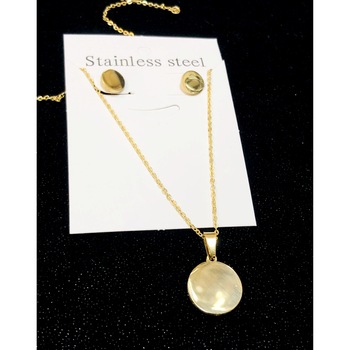 Set Colier si cercei Winny Collection Banuti Inox Auriu Set Colier si cercei Winny Collection Banuti Inox Auriu