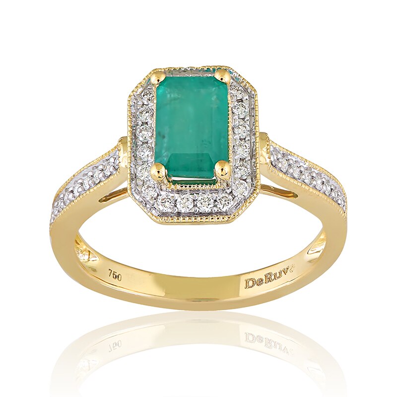 Inel Deruvo Aur 18k Diamante, Smarald, 55 RCRF00835-Y