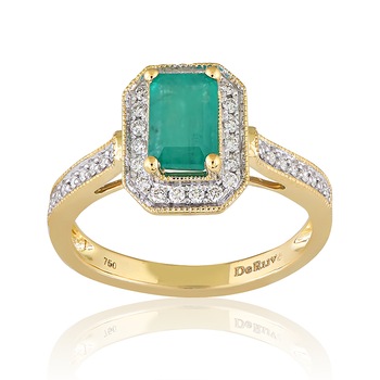 Inel Deruvo Aur 18k Diamante, Smarald, 55 RCRF00835-Y Inel Deruvo Aur 18k Diamante, Smarald, 55 RCRF00835-Y