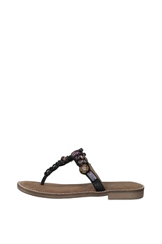 Marco Tozzi, Papuci flip-flop de piele, Negru, 40 Marco Tozzi, Papuci flip-flop de piele, Negru, 40