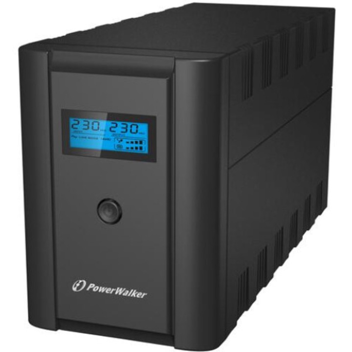 UPS PowerWalker VI 1000 LCD, 1000VA/600W, 2x Schuko, 2x IEC