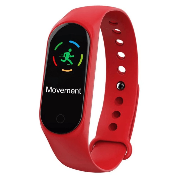 Fitness karkötő Mediatek M4, Red EDITION