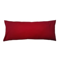 Perna cervicala dreptunghiulara, 50*20 cm, Bumbac satinat, Rosie