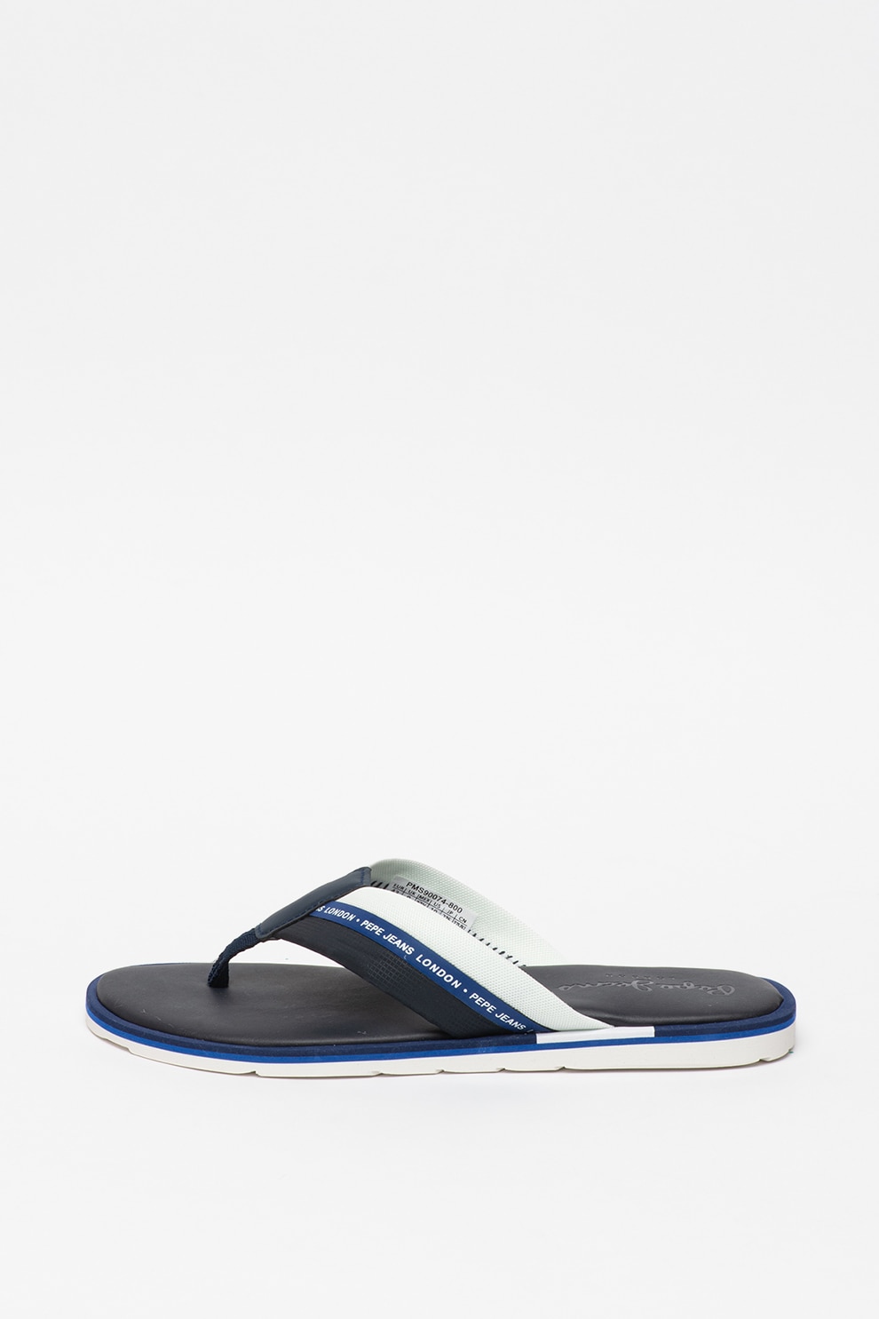Pepe Jeans London, Papuci flip-flop, Bleumarin/Alb optic/Albastru royal, 40