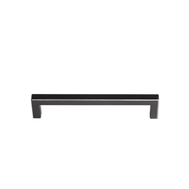 Siro 8137-137 128 fekete színű, ezüst szegélyű bútorfogantyú, 137 mm