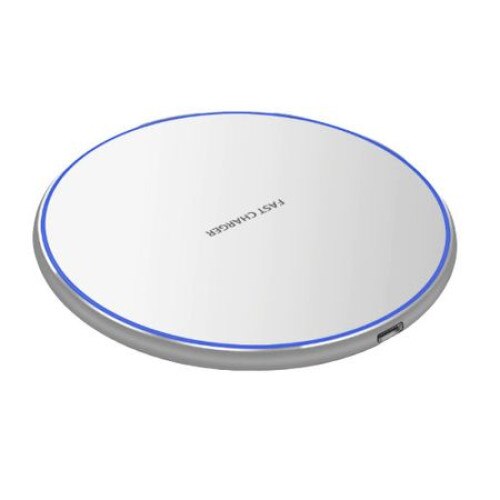 Incarcator Wireless Fast Charging Pad QI Samsung Galaxy S9, S9+, 15W, Alb