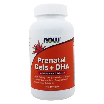 Supliment alimentar prenatal cu DHA Now Foods, 180 capsule Supliment alimentar prenatal cu DHA Now Foods, 180 capsule