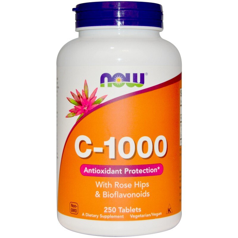 Supliment nutritiv Now Foods, Vitamina C-1000, 250 capsule